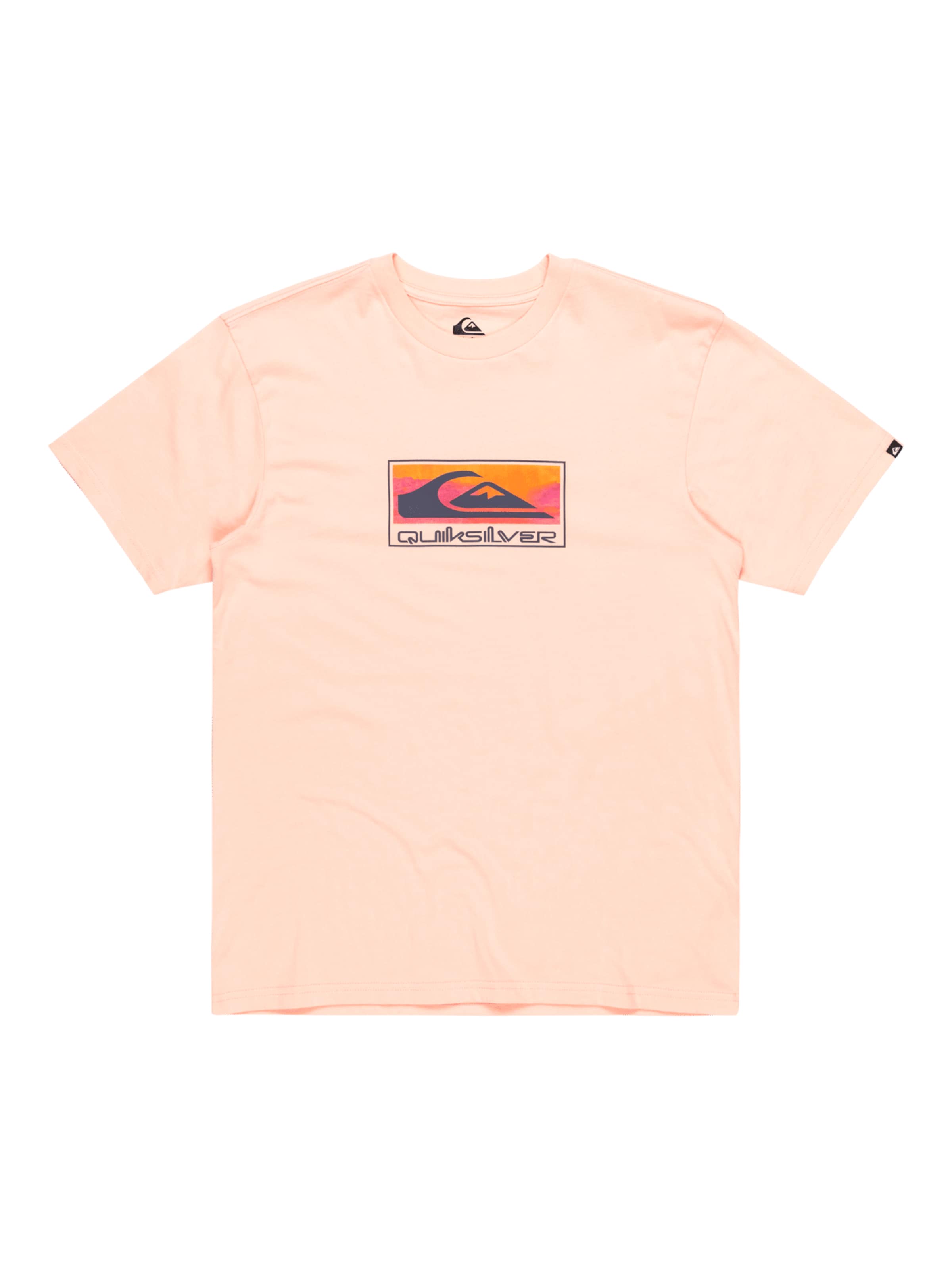 QUIKSILVER T-Shirt 'Ev Gradient Box' en bleu marine / orange / pêche / rose, Vue avec produit