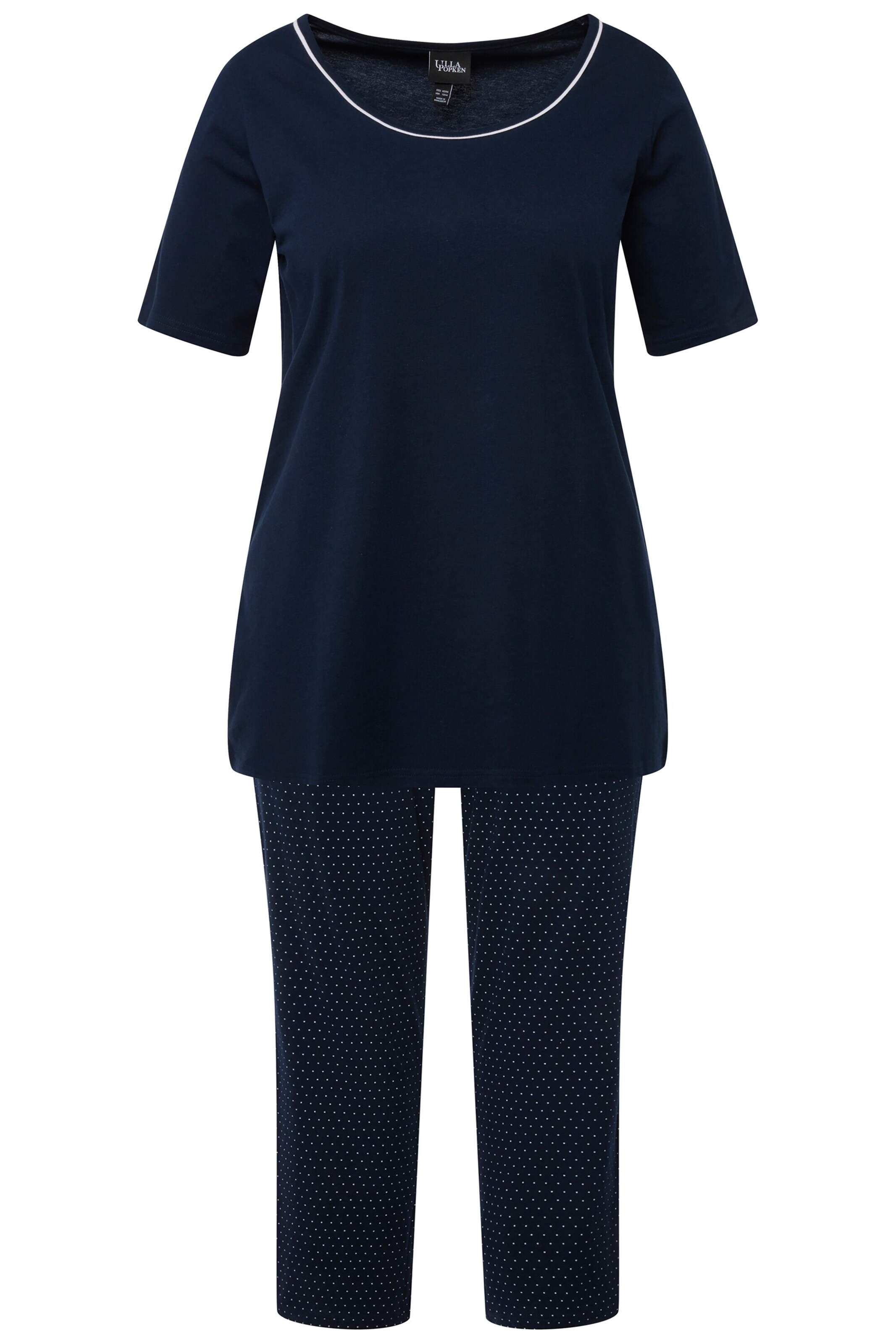 Ulla Popken Pyjama in Blau: Vorderseite