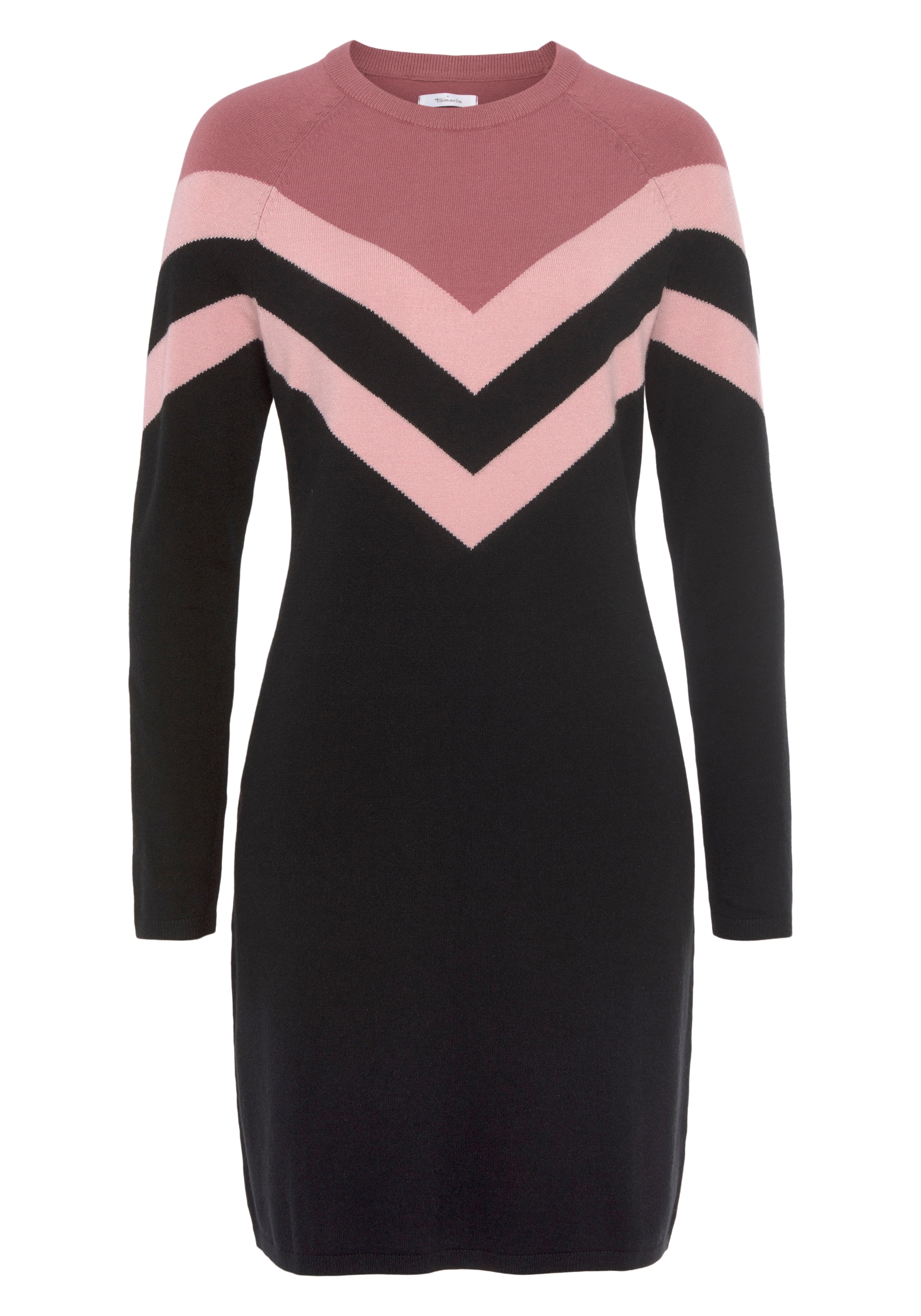Tamaris Strickkleid in Pink: Vorderseite