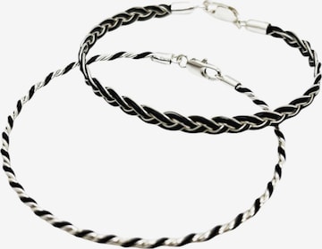 Braccialetto 'Conjunto de pulseras trenzadas plata 925 negro' di Plata Única in nero: frontale