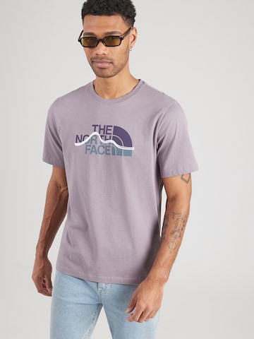 pilka THE NORTH FACE Marškinėliai 'Mountain Line': priekis