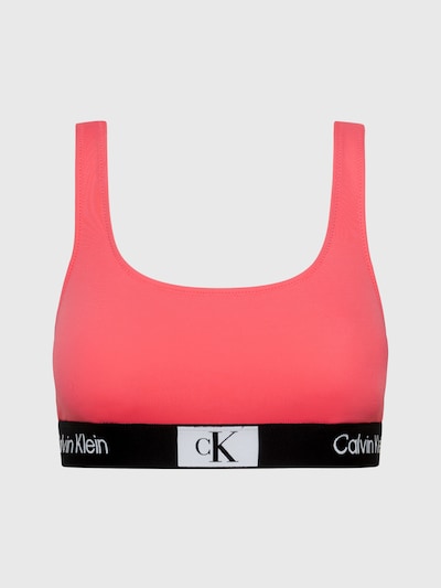 Calvin Klein Swimwear Bikinitop in dunkelpink / schwarz / weiß, Produktansicht
