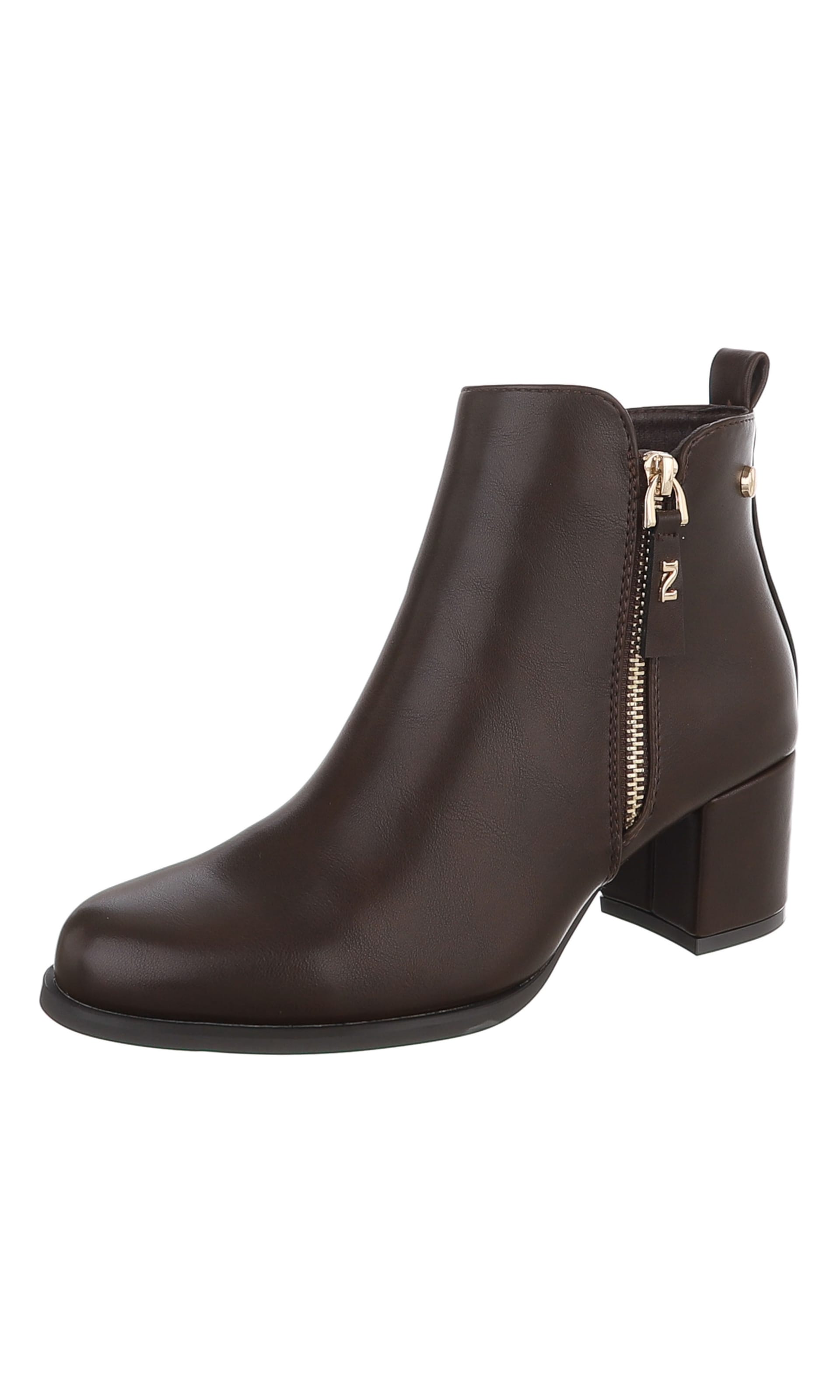 Ital-Design Ankle Boots in Braun: Vorderseite