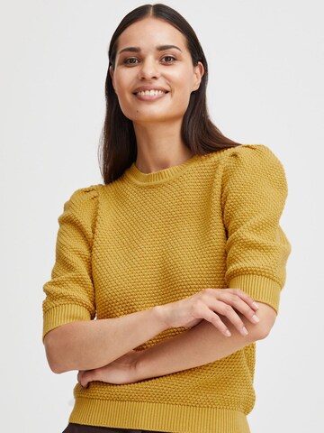b.young Pullover 'Mikala' in Gelb: Vorderseite