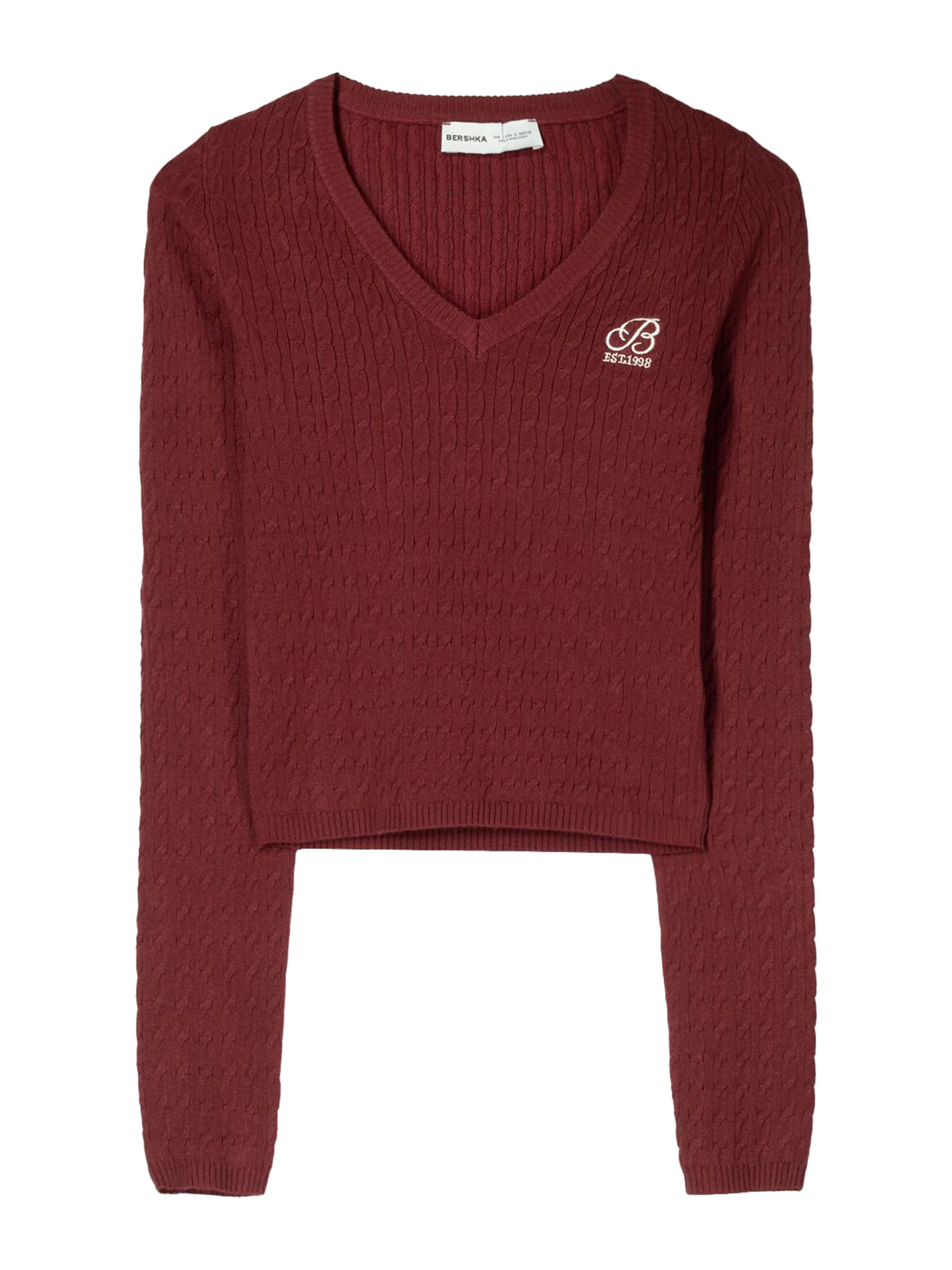Pull-over Bershka en rouge : devant