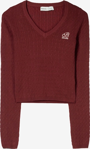 Pull-over Bershka en rouge : devant