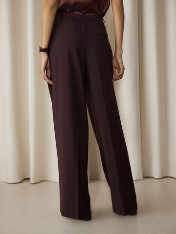Next Wide leg Pleat-front trousers in Red