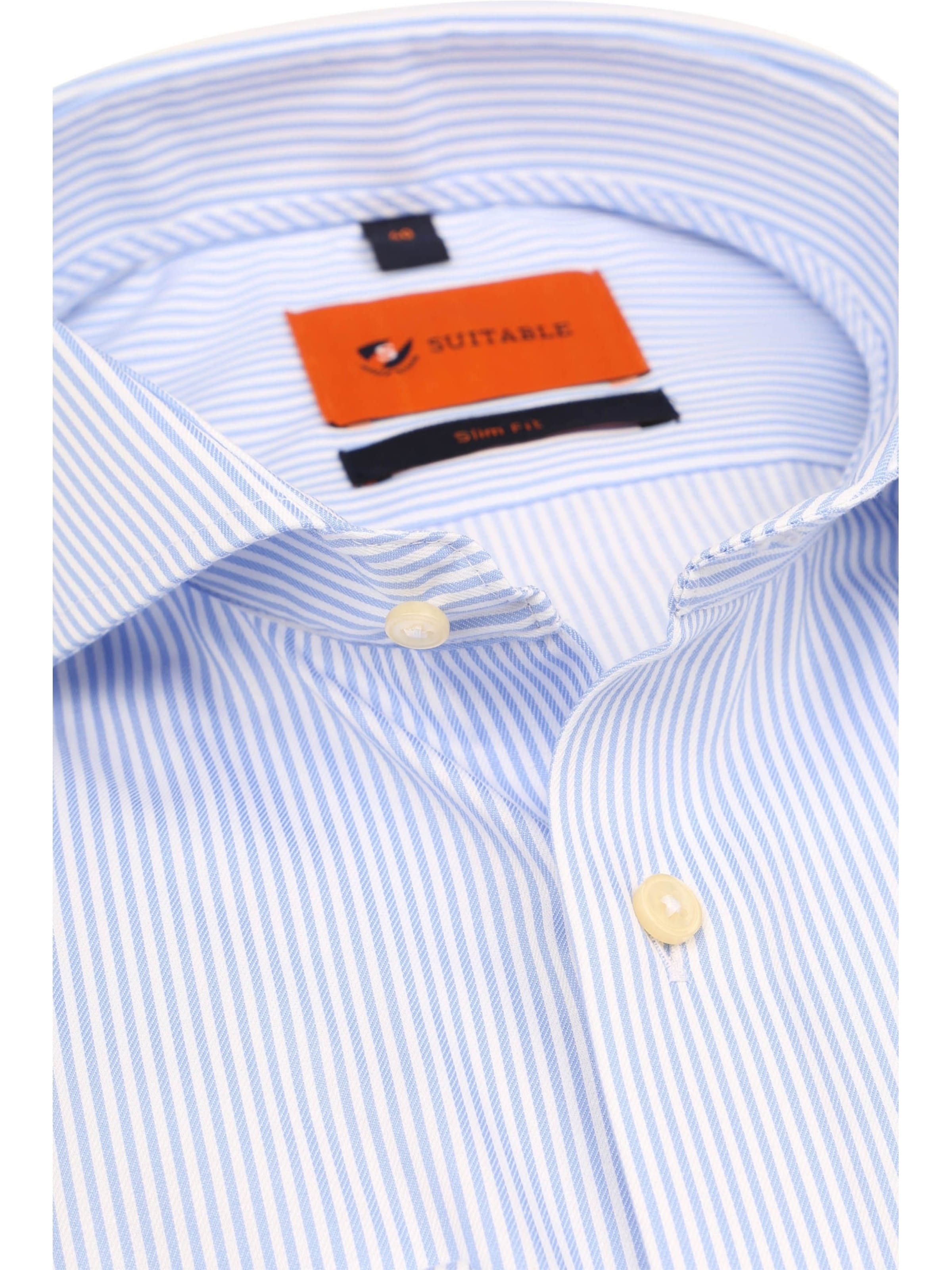 Suitable Slim fit Overhemd in Blauw