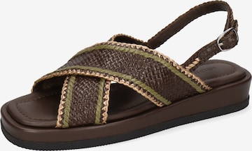 MELVIN & HAMILTON Sandals 'Vim 1' in Brown: front