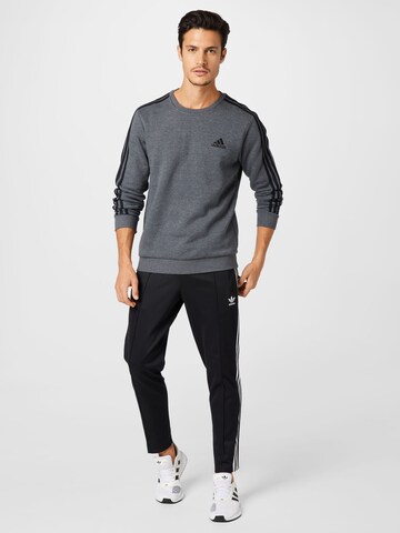 ADIDAS SPORTSWEAR Athletic Sweatshirt 'Essentials Fleece 3-Stripes' in Grey