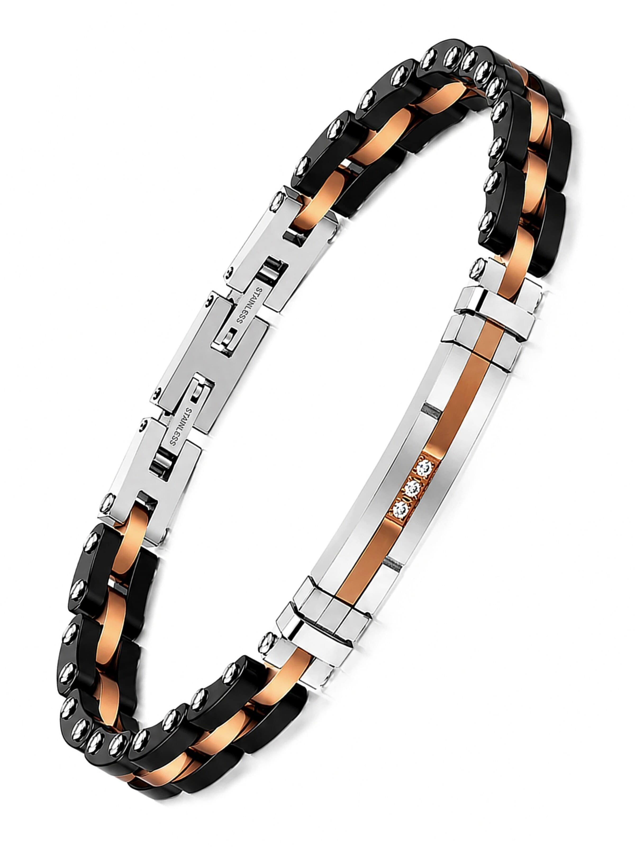 UNIQAL Armband 'LUSSO'‌‌‌‌ in Silber: Vorderseite