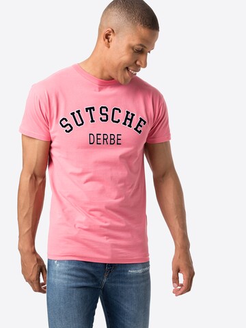 Derbe T-Shirt in Pink: Vorderseite