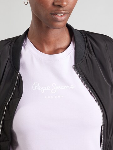 Pepe Jeans Футболка 'New Virginia' в Лиловый