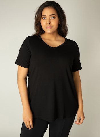 BASE LEVEL CURVY T-Shirt 'Alba' in Schwarz: predná strana