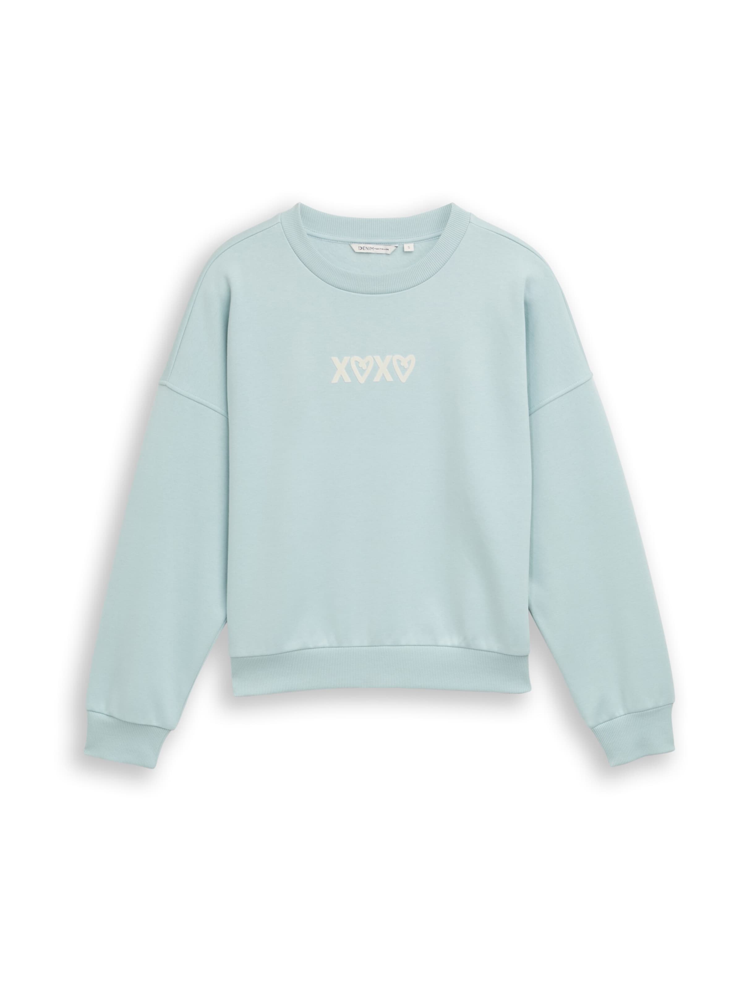 TOM TAILOR DENIM Sweatshirt in Blauw: voorkant