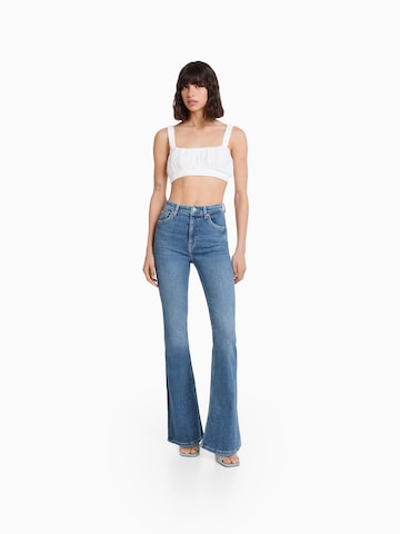 évasé Jean Bershka en bleu