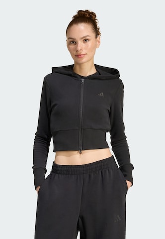 Veste de survêtement 'Seasonal Essentials' ADIDAS SPORTSWEAR en noir : devant