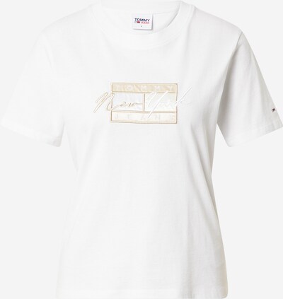 Tricou Tommy Jeans pe bej / alb, Vizualizare produs