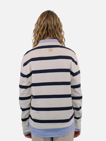 HEFTYKA Sweatshirt 'STRIPE CREW NECK SWEAT' in White