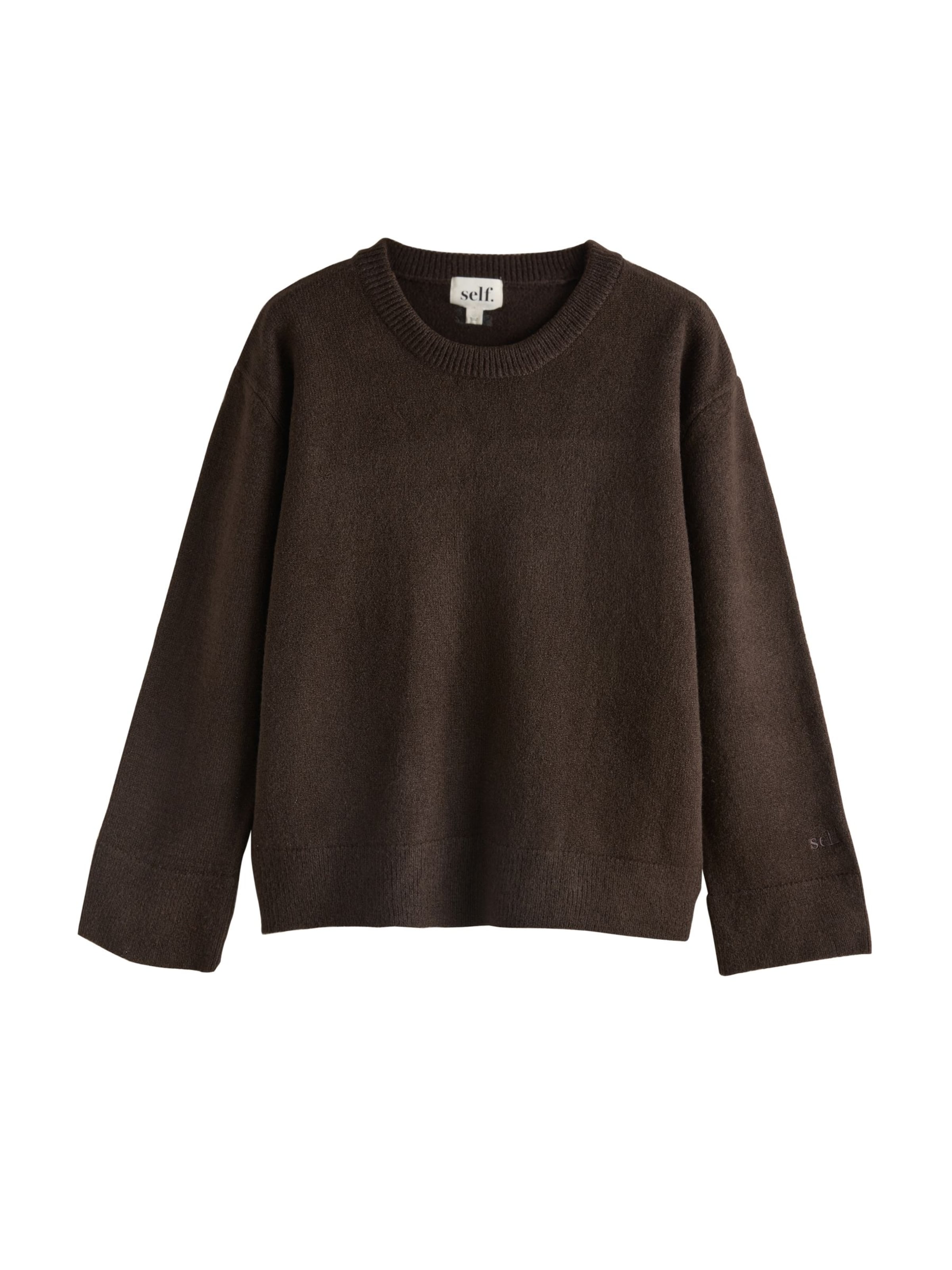 self. Sweater in Brown: front