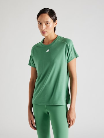 ADIDAS PERFORMANCE - Camisa funcionais 'Train Essentials' em verde: frente