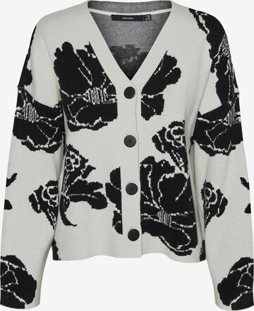 VERO MODA Knit cardigan 'FLORA' in White: front