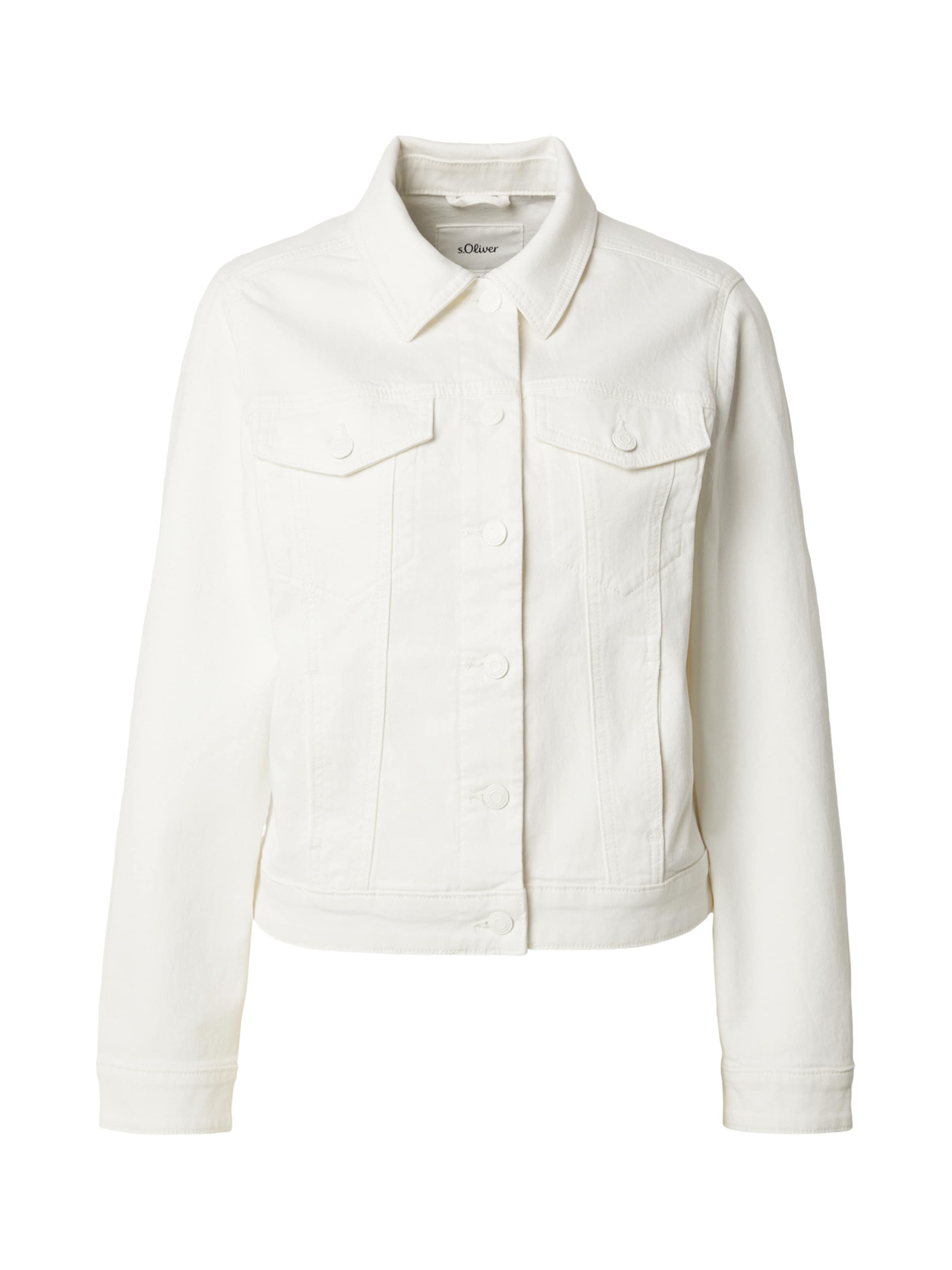 s.Oliver Φθινοπωρινό και ανοιξιάτικο μπουφάν σε λευκό: μπροστά