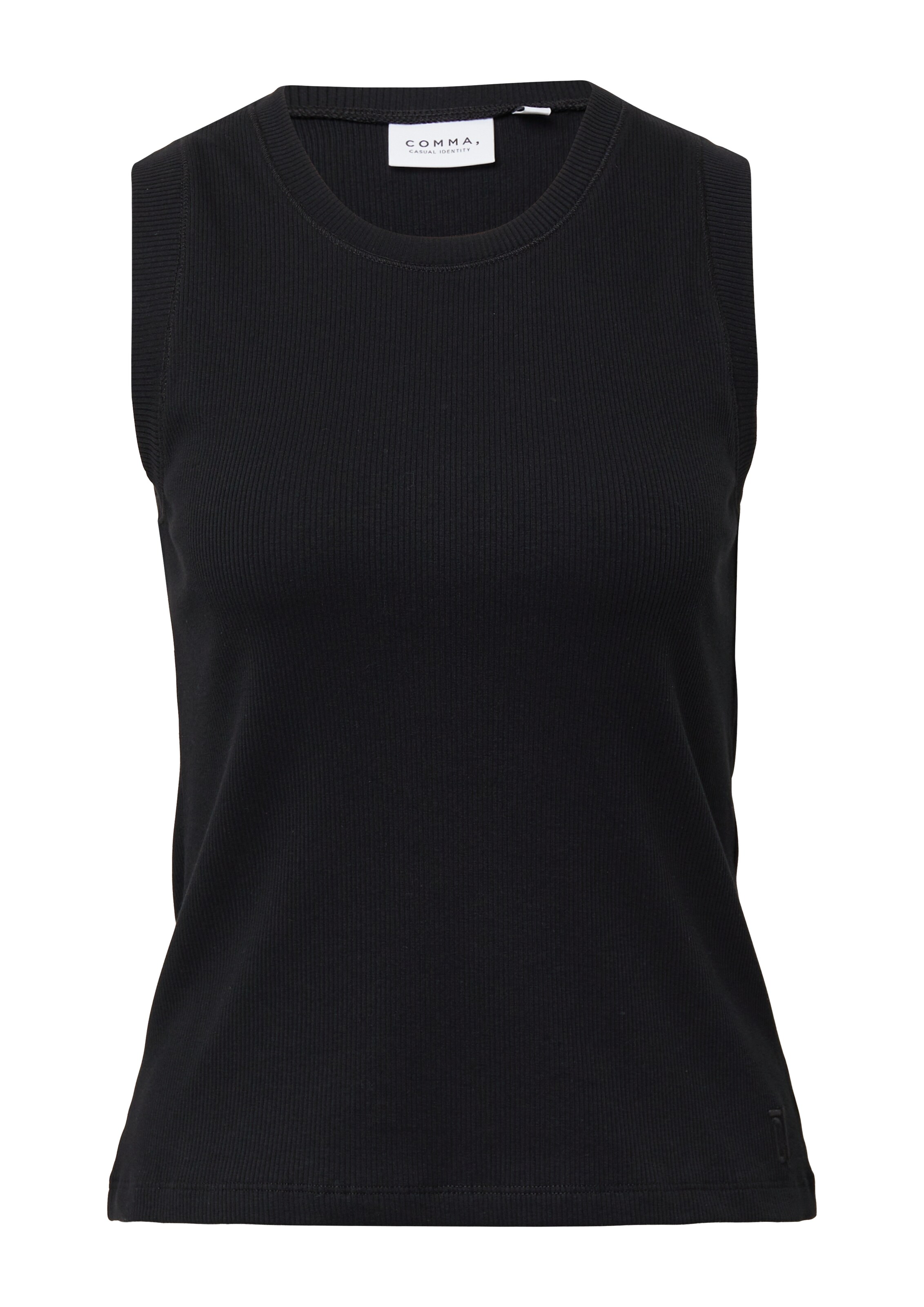 comma casual identity Top in de kleur Zwart, Productweergave