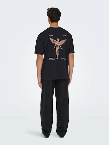 Only & Sons T-Shirt 'ONSNIRVANA' in Schwarz
