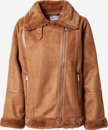 ABOUT YOU Between-Season Jacket 'Mieke' in Brown: front