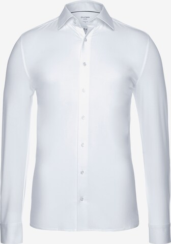 OLYMP Button Up Shirt in White: front