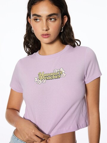 T-shirt Pull&Bear en violet