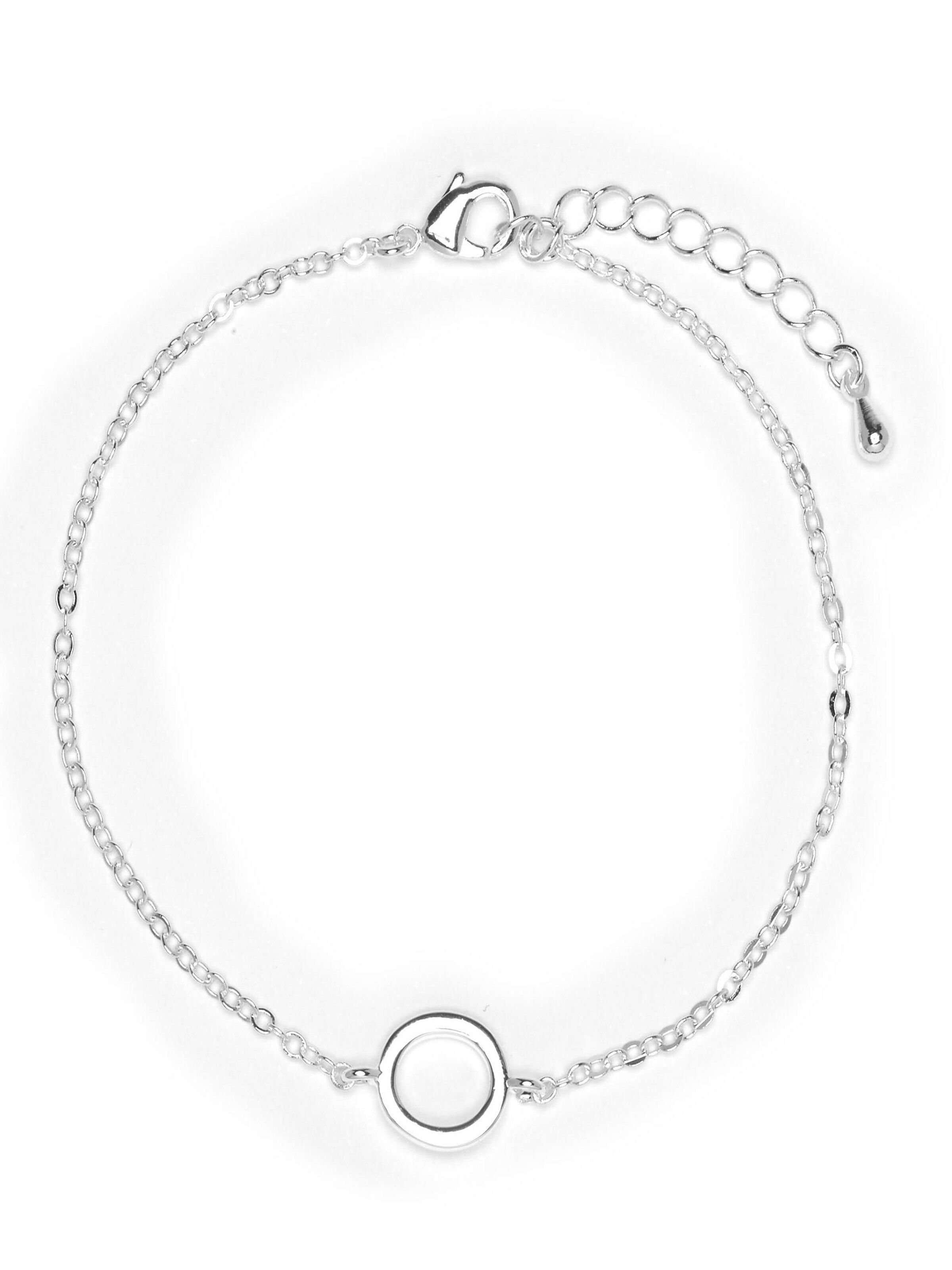 Luxenter Armband 'Alphabet O'‌‌‌‌‌‌‌‌ in Silber: Vorderseite