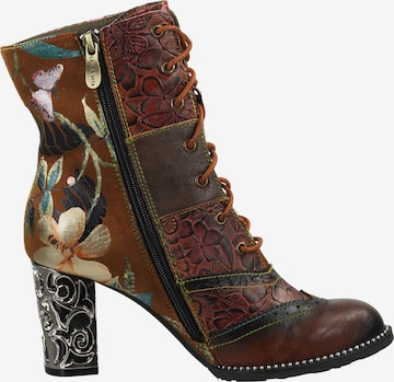 Laura Vita Lace-Up Ankle Boots in Brown