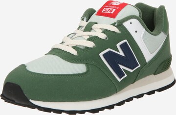 Baskets basses '574' new balance en vert : devant