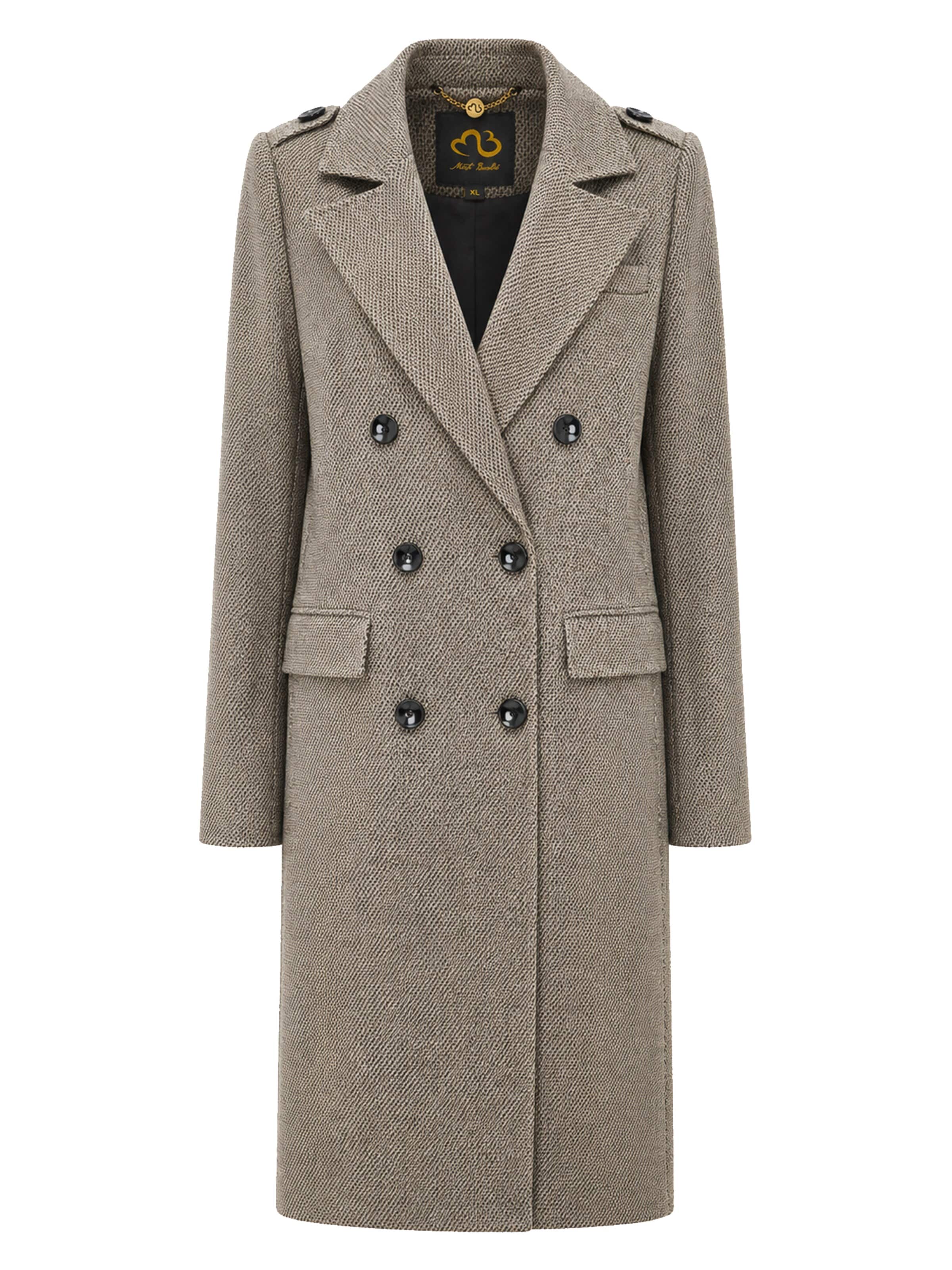 Cappotto di mezza stagione di MB by Marta Buzolic in beige: frontale