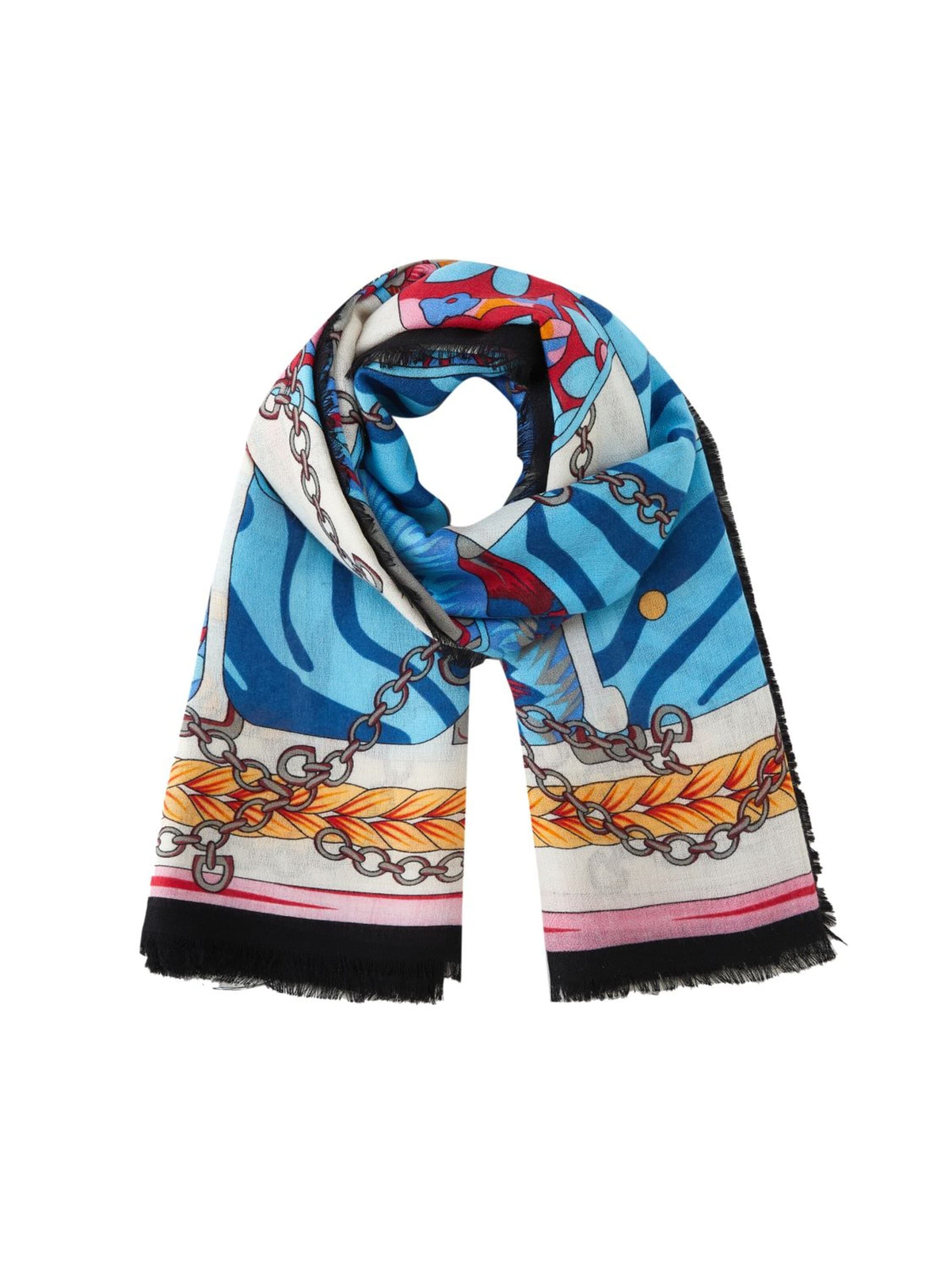 19V69 ITALIA Sjaal 'Costa' in Blauw: voorkant