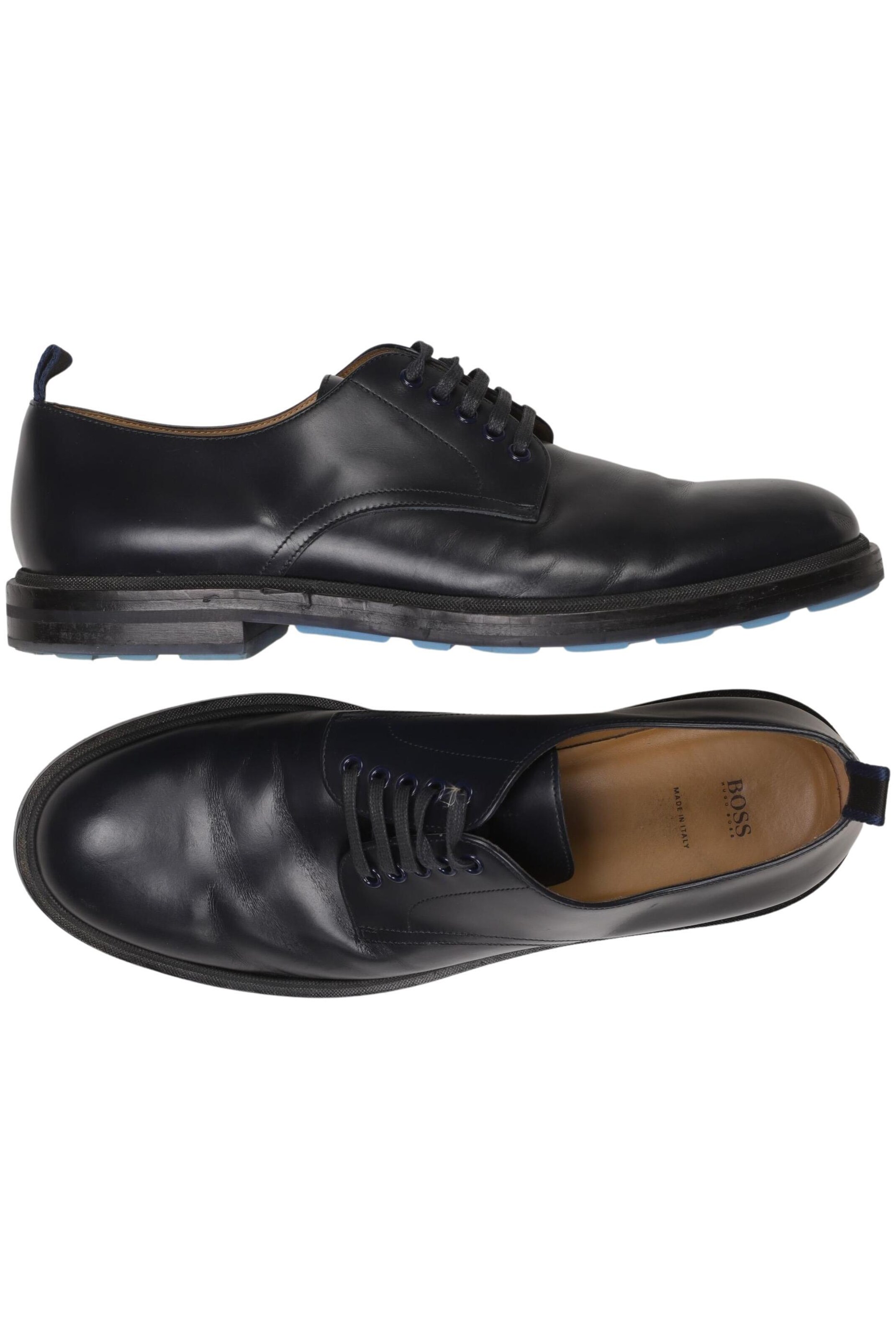 BOSS Black Flats & Loafers in 43 in Blue: front