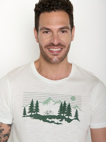 GREENBOMB Shirt 'Spice Bike Mountain Pines' in Wit