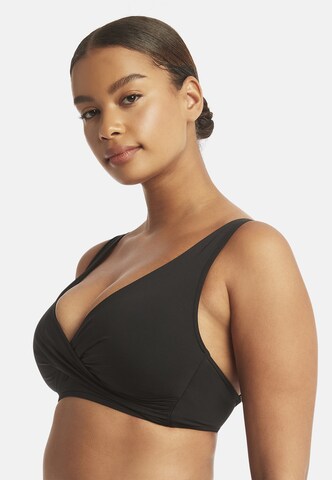 SEA LEVEL T-Shirt Bikinitop 'Essentials Edit' in Schwarz
