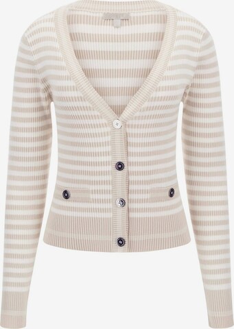 GUESS Knit Cardigan in White: front