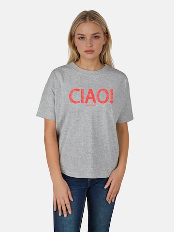 salzhaut Shirt 'LEEV-CIAO' in Grijs: voorkant