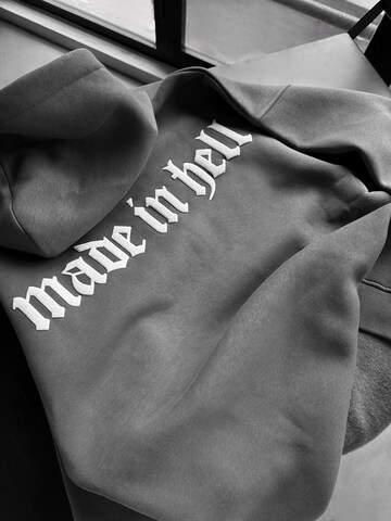 Sweat-shirt 'Oversize Made in Hell Hoodie - Anthracite' Kleidermafia en gris