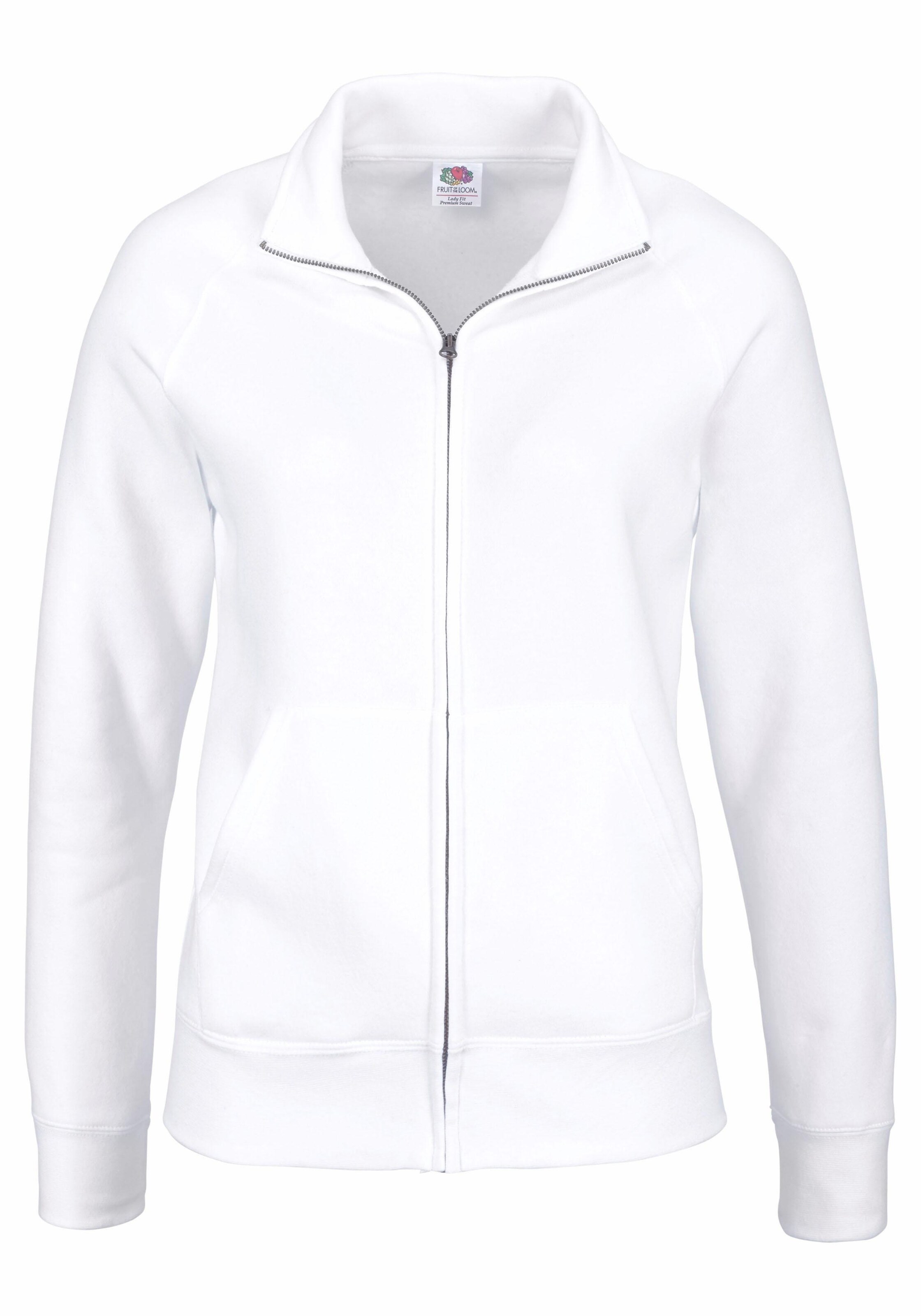 FRUIT OF THE LOOM Sweatshirt in Weiß: Vorderseite