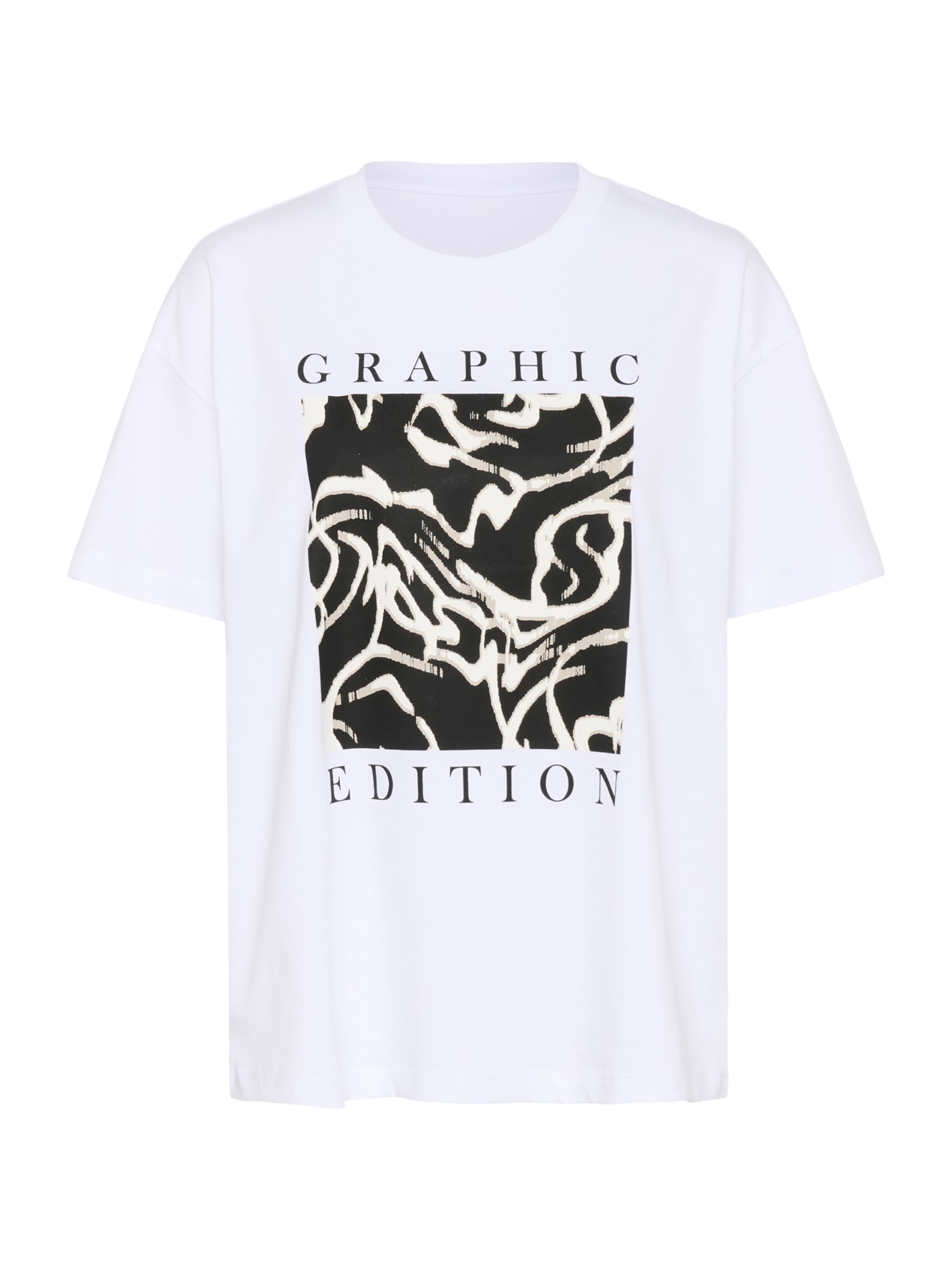 balts Kaffe T-Krekls 'KAVivie': no priekšpuses