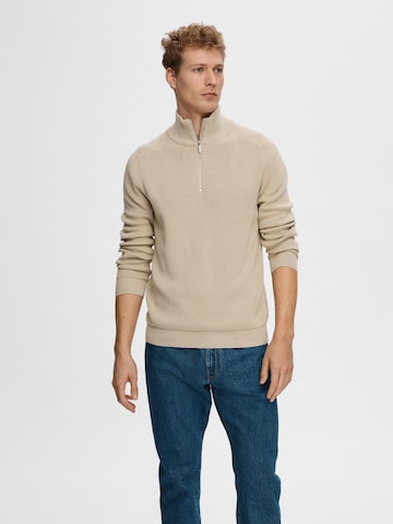 SELECTED HOMME Pullover 'Own' i beige