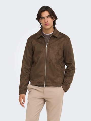 Only & Sons - Chaqueta de entretiempo 'ONSRUBY' en marrón: frente