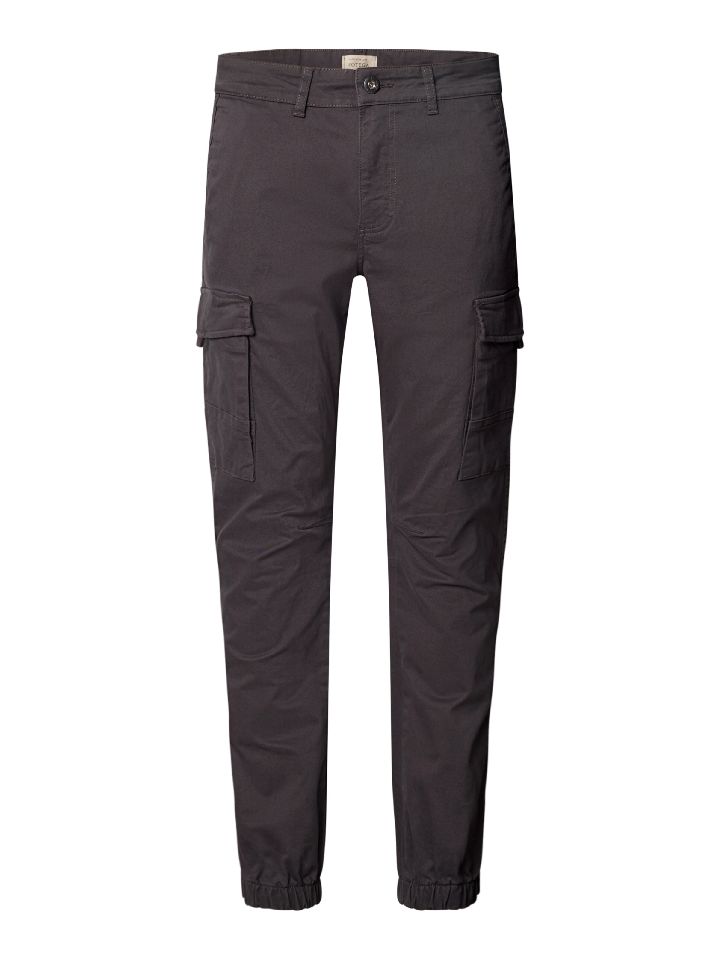 WOTEGA Slim fit Cargo Pants '341' in Grey: front