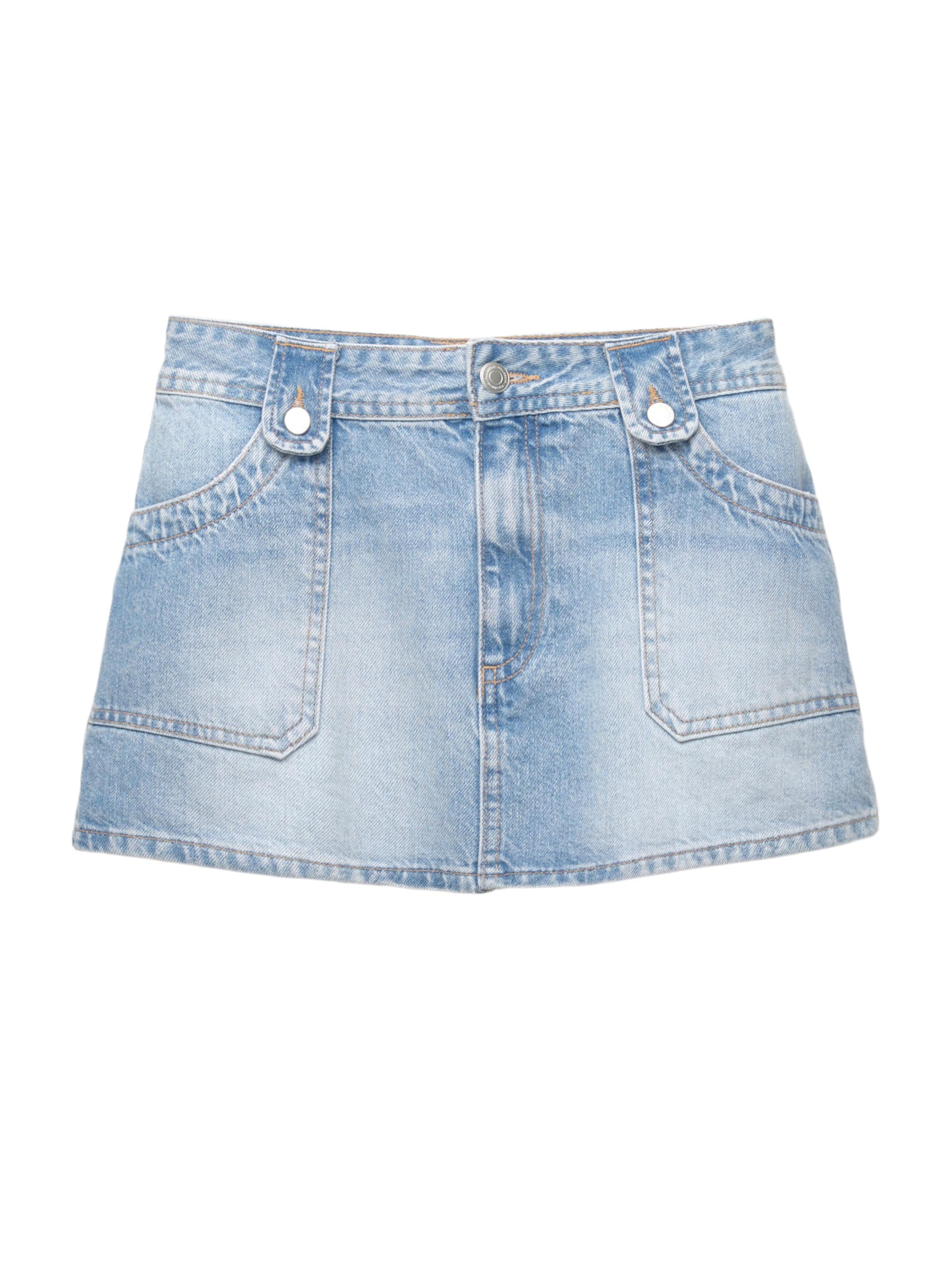 Gonna 'W3 MINI FALDA CARPENTER' di Pull&Bear in blu: frontale