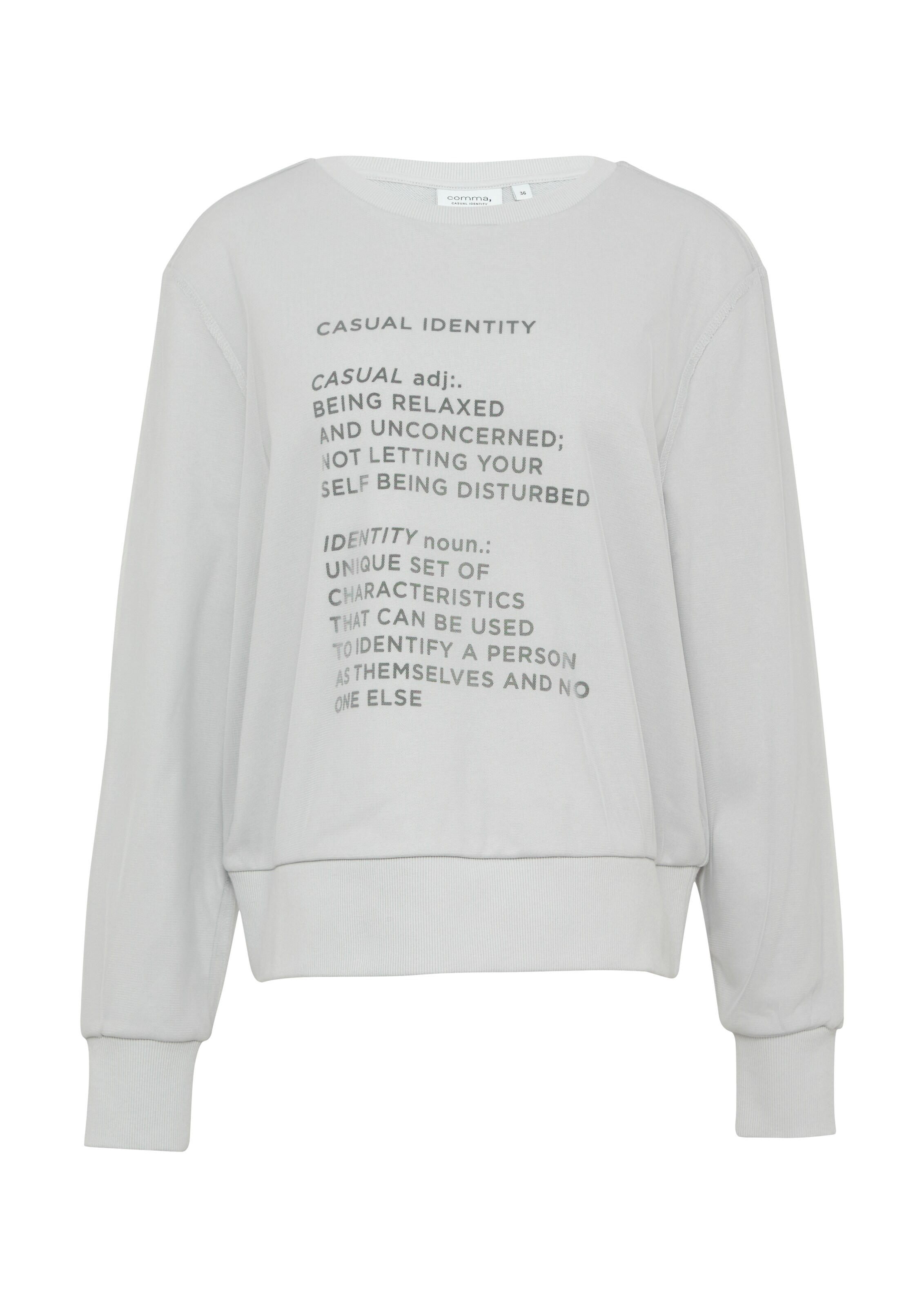 comma casual identity Sweatshirt in Grey: front